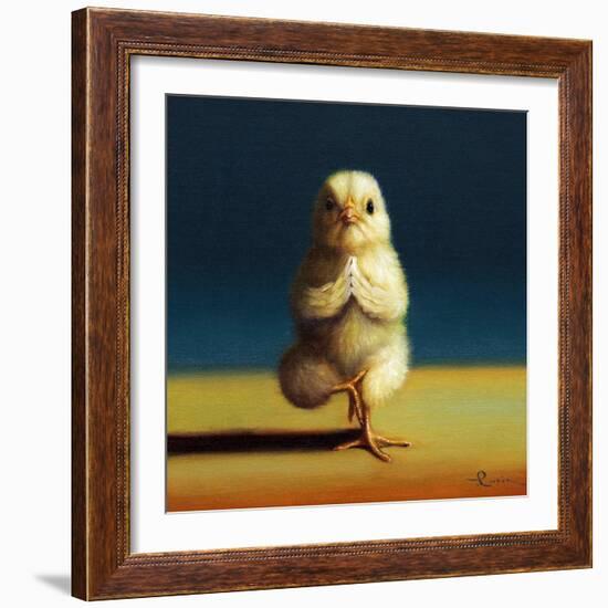 Yoga Chick Tree Pose-Lucia Heffernan-Framed Art Print