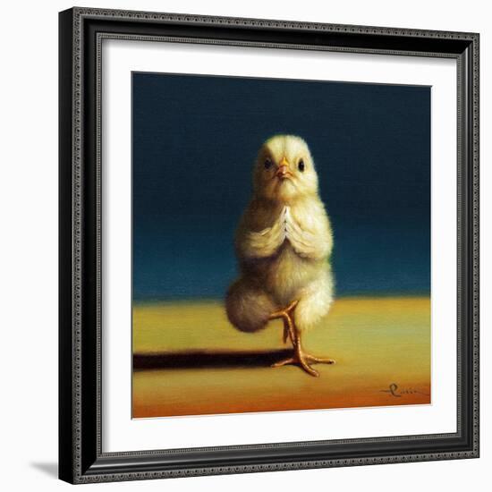 Yoga Chick Tree Pose-Lucia Heffernan-Framed Art Print