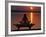 Yoga on a Saddle Bench Watching the Sun Go Down across the Zambesi River, Zambia-John Warburton-lee-Framed Photographic Print