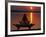 Yoga on a Saddle Bench Watching the Sun Go Down across the Zambesi River, Zambia-John Warburton-lee-Framed Photographic Print