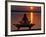 Yoga on a Saddle Bench Watching the Sun Go Down across the Zambesi River, Zambia-John Warburton-lee-Framed Photographic Print