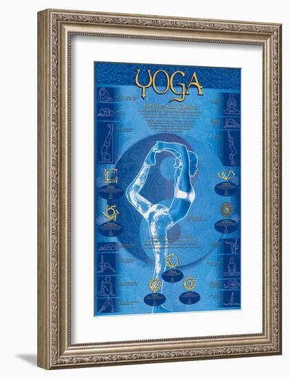 Yoga, Postures and Chakras-null-Framed Art Print