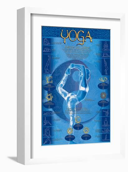 Yoga, Postures and Chakras-null-Framed Art Print