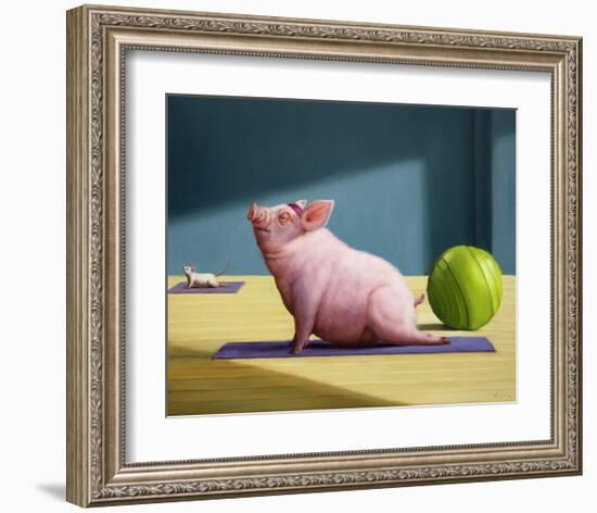 Yoga With Friends-Lucia Heffernan-Framed Art Print