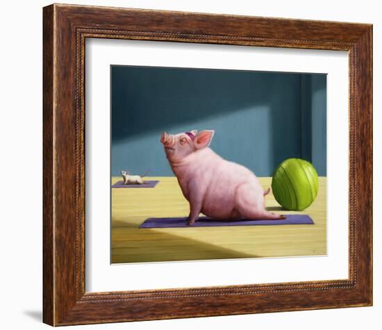 Yoga With Friends-Lucia Heffernan-Framed Art Print