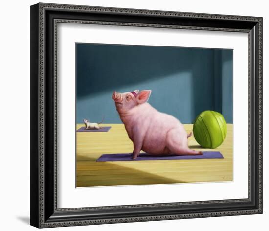 Yoga With Friends-Lucia Heffernan-Framed Art Print