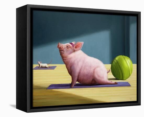 Yoga With Friends-Lucia Heffernan-Framed Stretched Canvas