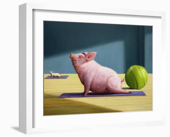 Yoga With Friends-Lucia Heffernan-Framed Art Print