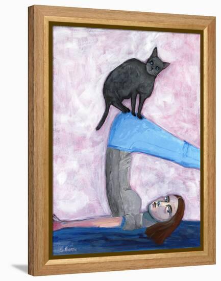 Yoga with My Cat-Sharyn Bursic-Framed Premier Image Canvas