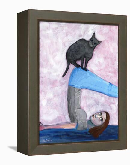 Yoga with My Cat-Sharyn Bursic-Framed Premier Image Canvas