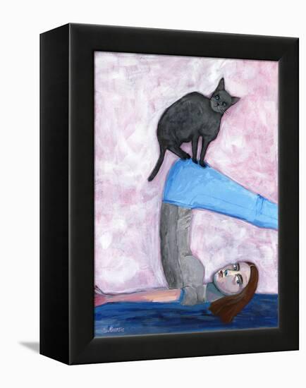 Yoga with My Cat-Sharyn Bursic-Framed Premier Image Canvas