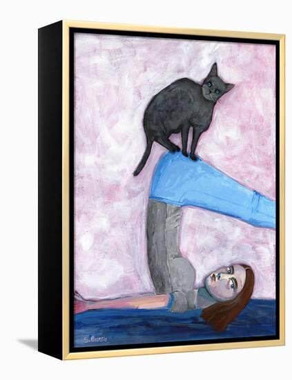 Yoga with My Cat-Sharyn Bursic-Framed Premier Image Canvas