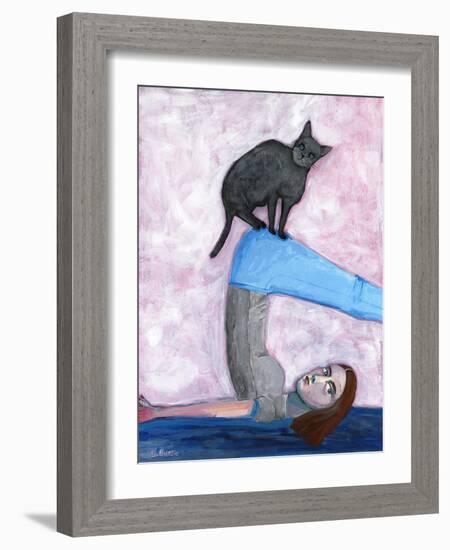 Yoga with My Cat-Sharyn Bursic-Framed Giclee Print