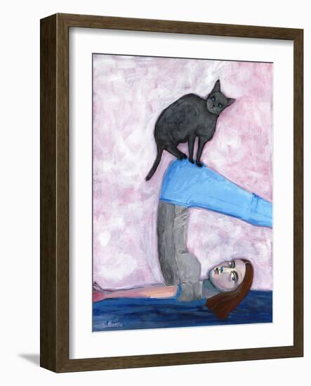 Yoga with My Cat-Sharyn Bursic-Framed Giclee Print