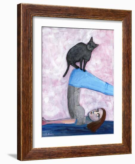 Yoga with My Cat-Sharyn Bursic-Framed Giclee Print