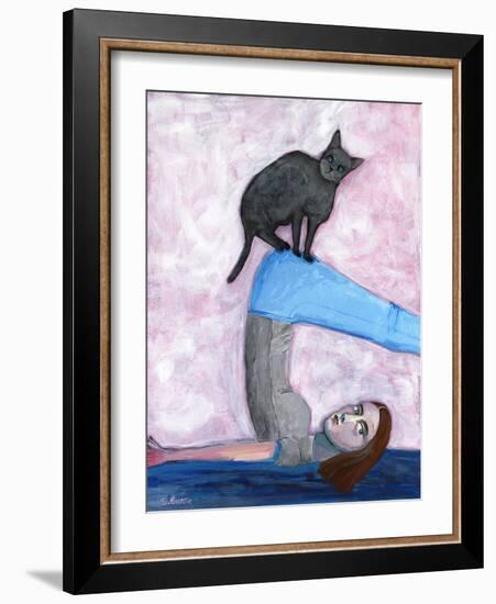 Yoga with My Cat-Sharyn Bursic-Framed Giclee Print