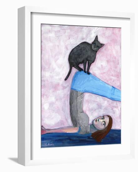 Yoga with My Cat-Sharyn Bursic-Framed Giclee Print