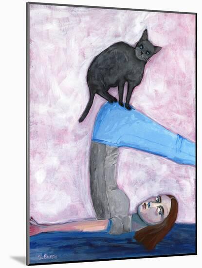 Yoga with My Cat-Sharyn Bursic-Mounted Giclee Print