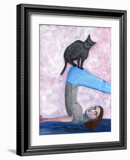 Yoga with My Cat-Sharyn Bursic-Framed Giclee Print