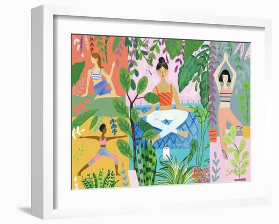 Yoga with Plants I-Farida Zaman-Framed Art Print