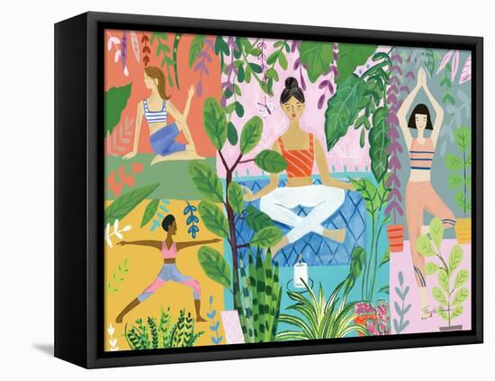 Yoga with Plants I-Farida Zaman-Framed Stretched Canvas