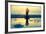 Yoga Woman Sitting In Lotus Pose On The Beach During Sunset-De Visu-Framed Premium Giclee Print