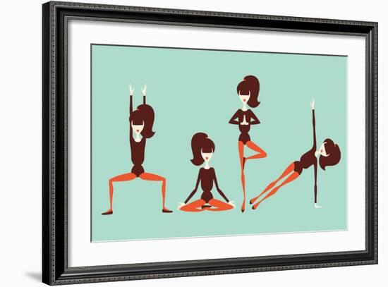 Yoga Workout-yemelianova-Framed Art Print