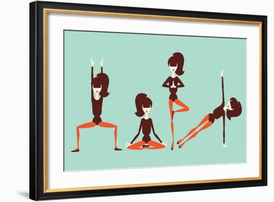 Yoga Workout-yemelianova-Framed Art Print