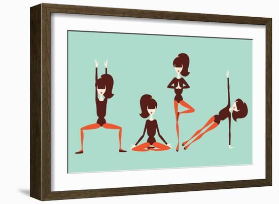 Yoga Workout-yemelianova-Framed Art Print