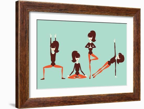 Yoga Workout-yemelianova-Framed Art Print