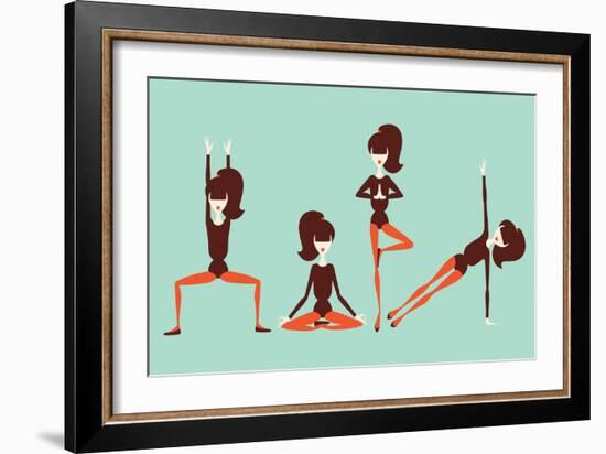Yoga Workout-yemelianova-Framed Art Print