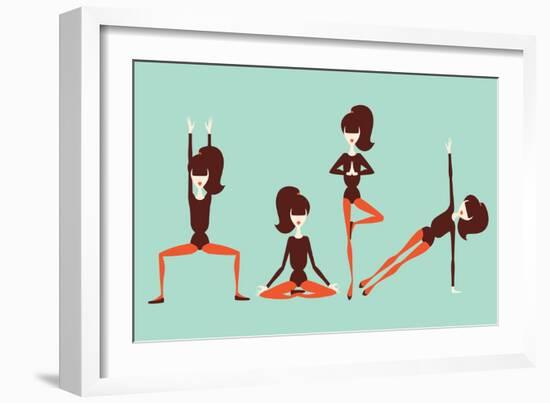 Yoga Workout-yemelianova-Framed Art Print