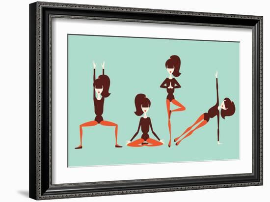 Yoga Workout-yemelianova-Framed Art Print