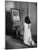 Yogi Sri Aurobindo's Photograph Being Worshipped by Woman in Sari-Eliot Elisofon-Mounted Photographic Print