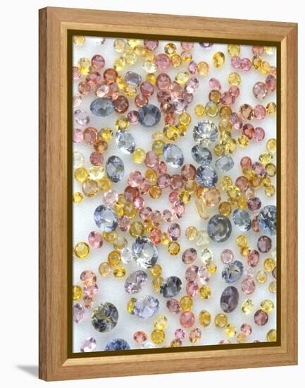 Yogo Sapphires on White-null-Framed Premier Image Canvas