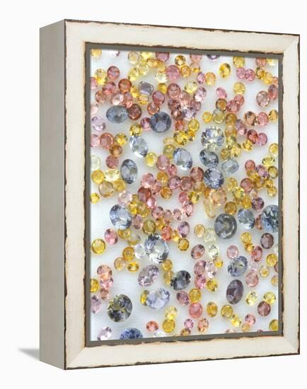 Yogo Sapphires on White-null-Framed Premier Image Canvas