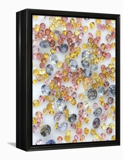 Yogo Sapphires on White-null-Framed Premier Image Canvas