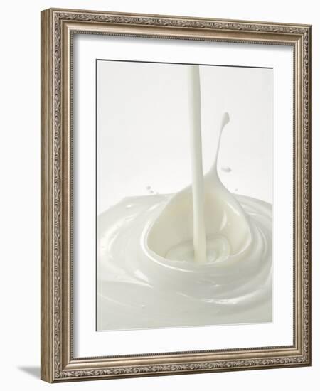 Yogurt Being Poured-Kröger & Gross-Framed Photographic Print