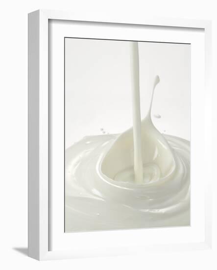 Yogurt Being Poured-Kröger & Gross-Framed Photographic Print
