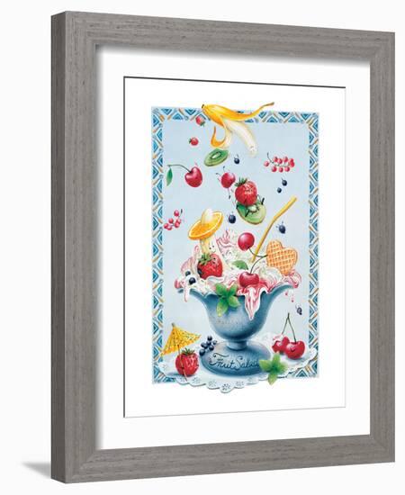 Yogurt Fruit Salad-Renate Holzner-Framed Art Print