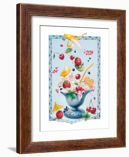 Yogurt Fruit Salad-Renate Holzner-Framed Art Print