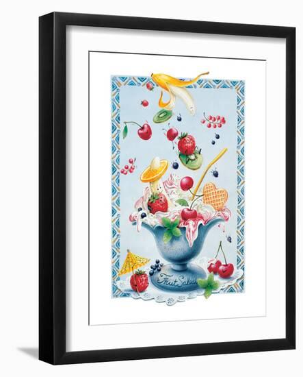 Yogurt Fruit Salad-Renate Holzner-Framed Art Print