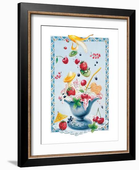 Yogurt Fruit Salad-Renate Holzner-Framed Art Print