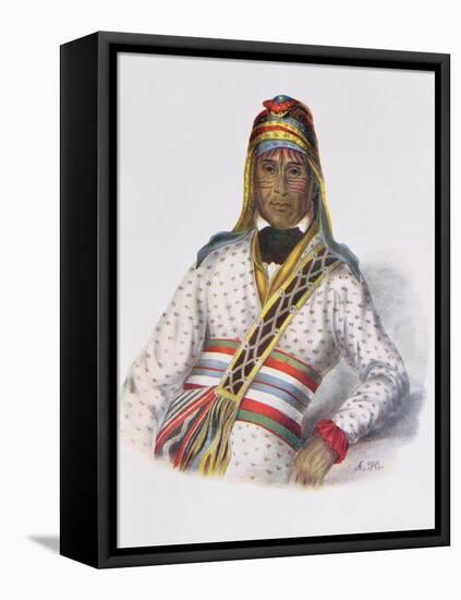 Yoholo-Micco, a Creek Chief, 1825, Illustration from 'The Indian Tribes of North America, Vol.2',…-Charles Bird King-Framed Premier Image Canvas