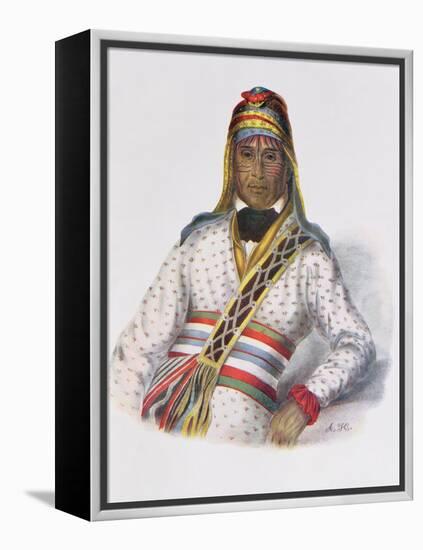 Yoholo-Micco, a Creek Chief, 1825, Illustration from 'The Indian Tribes of North America, Vol.2',…-Charles Bird King-Framed Premier Image Canvas