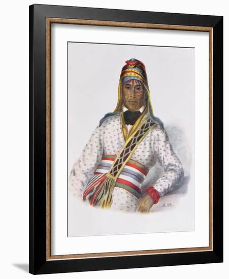 Yoholo-Micco, a Creek Chief, 1825, Illustration from 'The Indian Tribes of North America, Vol.2',…-Charles Bird King-Framed Giclee Print