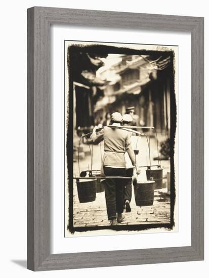 Yokes and Pails, Lijiang, China-Theo Westenberger-Framed Art Print