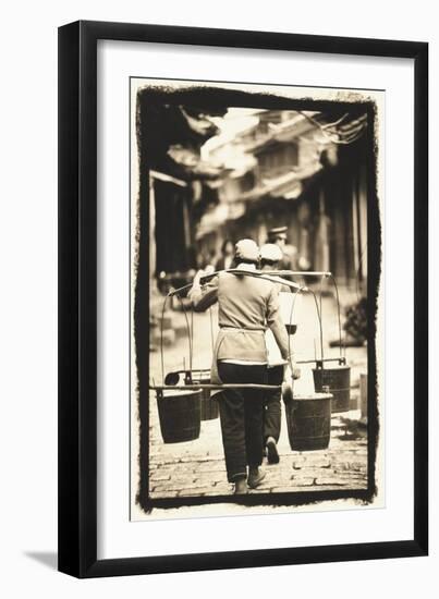 Yokes and Pails, Lijiang, China-Theo Westenberger-Framed Art Print
