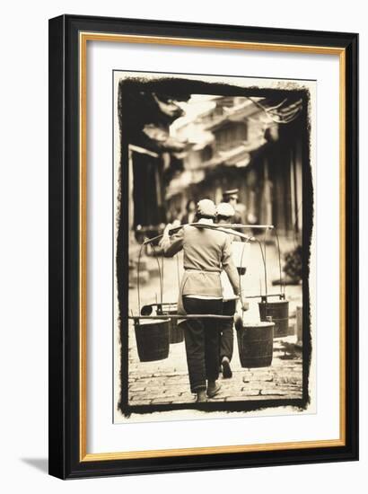 Yokes and Pails, Lijiang, China-Theo Westenberger-Framed Art Print