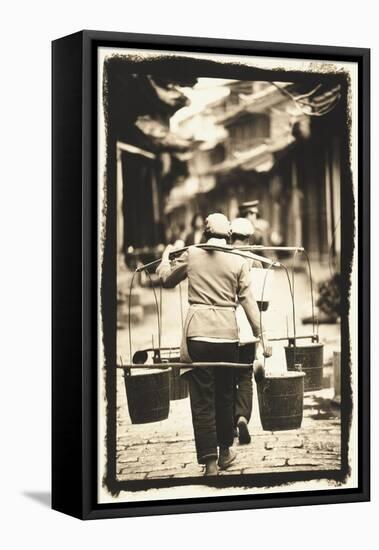 Yokes and Pails, Lijiang, China-Theo Westenberger-Framed Stretched Canvas